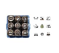 9 PZ Gioielli Fatti A Mano Intaglio Strumento Panda Serie Metallo Stampaggio Strumento Gioielli Scalpelli Set Struttura Acciaio per Professionale