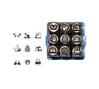 9 PZ Gioielli Fatti A Mano Intaglio Strumento Panda Serie Metallo Stampaggio Strumento Gioielli Scalpelli Set Struttura Acciaio per Professionale