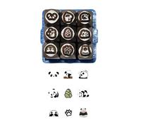 9 PZ Gioielli Fatti A Mano Intaglio Strumento Panda Serie Metallo Stampaggio Strumento Gioielli Scalpelli Set Struttura Acciaio per Professionale