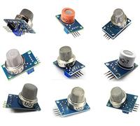 9 pz Modulo sensore di rilevamento gas MQ-2 MQ-3 MQ-4 MQ-5 MQ-6 MQ-7 MQ-8 MQ-9 MQ-135 Modulo sensore Sensore di gas Starter Kit