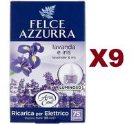 9 RICARICHE FELCE AZZURRA RICARICA LAVANDA E IRIS per Diffusore Elettrico casa