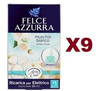 9 RICARICHE FELCE AZZURRA RICARICA MUSCHIO BIANCO per Diffusore Elettrico casa