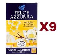 9 RICARICHE FELCE AZZURRA RICARICA VANIGLIA per Diffusore Elettrico casa