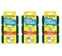 9 ricariche in spugna verde Dishmatic per pulizia intensa