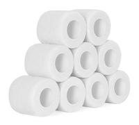 9 Rotoli Benda Elastica Coesiva 5cm x 4,5m Sport Nastro Bendaggio Adesiva Coesiva Benda Elastico Autoadesivo Salvapelle per Mani, Piedi, Ginocchia, Braccia Nastro Sportivo Fasciature (Bianca)