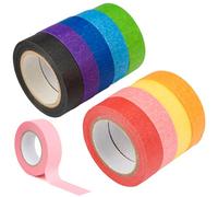 9 Rotoli Nastro Adesivo Colorato, 1.5 cm x 12 m Nastri Adesivi Colorati Washi Tape Set, Nastro Adesivo Decorativo, Nastro Adesivo di Carta, per Insegnanti, Arti, Lab, Etichette, Drafting,Artigianato