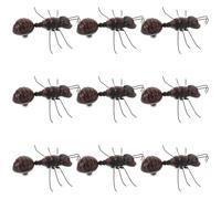 9 sculture di formiche finte, realistiche statuette di formiche nere per