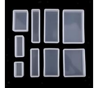 9 Set di Stampi Rettangolari per Colata di Resina, Stampo in Silicone per Torte,