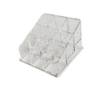 9 slot in acciaio inox rossetto titolare caso per pennelli, lucidalabbra rossetto A 9 griglie fondo piatto, Scala a 9 griglie, 9 x 9 x 6.5cm, come descrizione