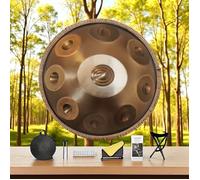 ✅ 9 Spartiti HANDPAN 22 Oro 440 Hz Accessori Tamburo 55 cm Antiruggine D...