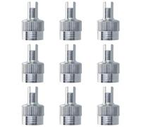 9 tappi per valvole auto, in metallo, con chiavi, tappi antipolvere in metallo, per valvole auto, moto, camion, biciclette