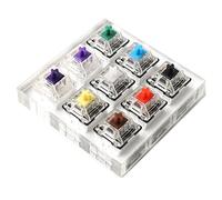 9 Tasti Gateron Verde Chiaro Bianco Grigio Trasparente Zealio Viola Interruttori Strumento di Test Albero Tester Interruttore