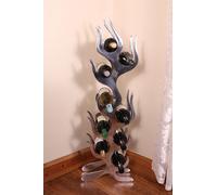 9 Vino Bottiglia Bevande Cremagliera Autonomo Pavimento O Tavolo Top Lucidato