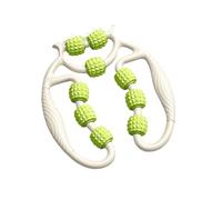 9 Wheel Circular Leg Clamp,Circular Leg Clamp Roller By Miapina,Multifunctional Ring Roller, for Legs Neck Hand arm Relaxer (White-Green)