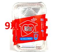 9 X Contital Vaschette Con Coperchio 6 Porzioni 2 Pezzi R2l