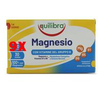 9 X Equilibra Integratore Alimentare Magnesio 30 Compresse Vitamina B1 B6
