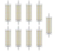 9 x Osram Asta LED Superstar Line 15W = 125W R7s 118mm 2700K Dimmerabile