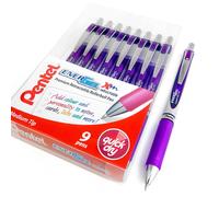 9 X Pentel Asciugatura Rapida Ballpoint- Retraibile Liquido Gel Ink Penna -