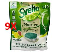 9 X Svelto Tabs 15 Lavaggi Nature Tutto In 1 Agrumi