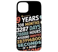 9 Years 108 Months 3287 Days Of Being Awesome Anniversario Custodia per iPhone 15 Plus