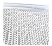 90 * 200 cm in alluminio catena tenda a rullo tenda mosca insetti tende controllo dei parassiti per porta finestra decorazione casa, argento