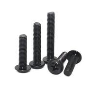 90/40/20/10pc Black Carbon Steel M1.4 M2 M2.5 M3 M3.5 M4 M5 M6 PWM Cross Pan Round Head With Washer Collar Screw Bolt(8mm,M3.5X20pcs)
