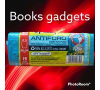 90 Buste Azzurre Spazzy Sacchetto Immondizia Differenziata +Manici Brezza Marina