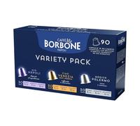 Caffè Borbone Kit Degustazione 90 Capsule ALLUMINIO: 30 Mia Napoli, 30 Ciao Venezia, 30 Magica Palermo, (3 confezioni da 30), Compatibili con le Macchine ad uso domestico Nespresso®*