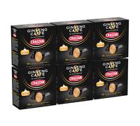 90 Capsule Di Ginseng E Caffè, 6 Box Da 15 Capsule Compatibili Con Nespresso