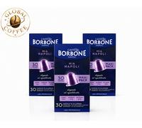 90 Capsule Nespresso Alluminio Caffè Borbone MIA NAPOLI No 100 (Pack 30x3)