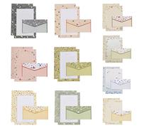 90 Carta da Lettere con Busta Set, 30 Busta e 60 Carta da Lettere pour Inviti, Set Carta da Lettere e Buste, Set di Cancelleria Vintage, Buste Lettere Vintage per Inviti, Lettere, Scrivere