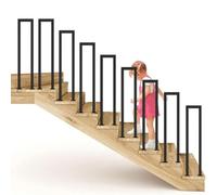 90 cm nero ferro battuto UShapedRailing durevole ed elegante custodia corrimano per un supporto sicuro Design moderno per interni ed esterni
