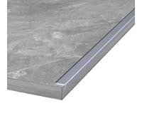 90 cmTrim - 3 pezzi di protezione per piastrelle in alluminio - Modern & Ele per bagno e cucina - Eisengrau, 3,5 x 2 cm, perfetto per piastrelle s