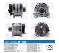90 CV Alternatore per AUDI A3 8L1 1.9 TDI KW 66 CV 90