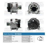 90 CV Alternatore per AUDI A3 Sportback 8PA 1.6 TDI KW 66 CV 90