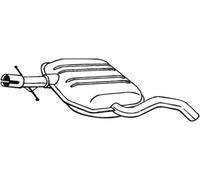 64 CV SILENZIATORE CENTRALE PER VW Vento 1H2 1.9 SDI KW 47 CV 64