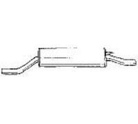 90 cv Silenziatore posteriore per BMW 5 E28 518 1766 cc 66 KW 90 CV