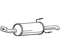 90 CV SILENZIATORE POSTERIORE PER OPEL Astra G 2 VOL/Cod Sp T98 1.4 KW 66 CV 90