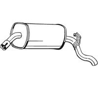 Bosal Silenziatore posteriore per Opel Omega A V87 2.3 D 73 CV (54 kW)