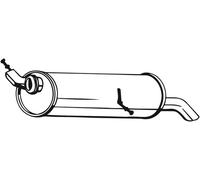 Bosal Silenziatore posteriore 135-075 Marmitta per Citroën e Peugeot 1.6 HDi