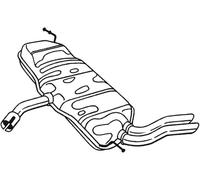 Silenziatore posteriore BOSAL 227-231