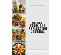 90 Day Food and Reflection Journal: Record your Food and Feelings. Water and Exercise Tracker Included