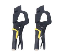 90 Degree Corner Clamp 2 - Pack | V - Shaped Wedge for Cabinet/Furniture Assembly | Carbon Steel Right Angle Clamp with Secure Grip Handle | Quick T - Joint Tool for Woodworking
