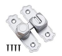 90 Degree Door Latch Lock - Sliding Door Latch Lock | Barn Door Lock, Heavy-Duty Reinforcement Rust-Proof Security Hasp Attachments For Closet, Bathroom, Privacy, Reinforcement Rust-Proof Security