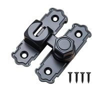90 Degree Door Latch Lock - Sliding Door Latch Lock | Barn Door Lock, Heavy-Duty Reinforcement Rust-Proof Security Hasp Attachments For Closet, Bathroom, Privacy, Reinforcement Rust-Proof Security