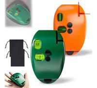 90 Degree Electronic Red Light Scale, Red Light Level, Green Self Leveling Cross Line RedLight Level with Horizontal and Vertical Lines,Protable for Construction (Green+Yellow)