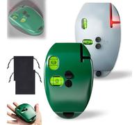 90 Degree Electronic Red Light Scale, Red Light Level, Green Self Leveling Cross Line RedLight Level with Horizontal and Vertical Lines,Protable for Construction (Green+Gray)
