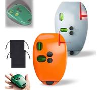 90 Degree Electronic Red Light Scale, Red Light Level, Green Self Leveling Cross Line RedLight Level with Horizontal and Vertical Lines,Protable for Construction (Yellow+Gray)