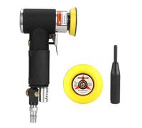 90 Degree Pneumatic Angle Sander | 15000 RPM Pneumatic Polishing & Grinding Tool | Right Angle Sander for Small Areas/Furniture/Plastics | 2 & 3 Inch Sanding Pads, Ergonomic