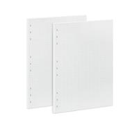 90 Fogli Refill B5 a Quadretti 5mm - Carta 100 GSM, 9 Fori, 18x25.5 cm - per Quaderni, Scuola, Ufficio, Appunti, Matematica & Stampa